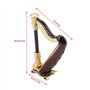 Modèle de harpe miniature 4in, Mini modèle d'instrument de harpe en bois avec boîte- pour étagère de bureau à la maison idée de