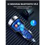 Mohard Transmetteur FM Bluetooth 5.3, Tout Métal Bluetooth Voiture, Chargeur Rapide de Voiture PD30W Type C+QC3.0, Adaptateur Bl