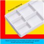 ATWORTH 9-Well News Ceramic Rectangle Artist Palette de Peinture pour Aquarelle Gouache Acrylique Peinture à l'huile, 6-4/5 par 