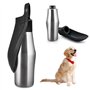 Gourde pour chien - 750 ml - En acier inoxydable - Pliable à 180° - Bouteille d'eau portable pour chien - Pour la marche