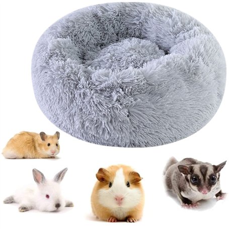 bangminda Lit en Peluche pour Animaux de Compagnie Hiver Petit Tapis de Cage Lit Couchage Rongeur Peluche pour Cochon d'Inde Lap