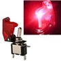 Levier On/Off LED ON-OFF SPST +COUVERTURE Auto Voiture-ROUGE
