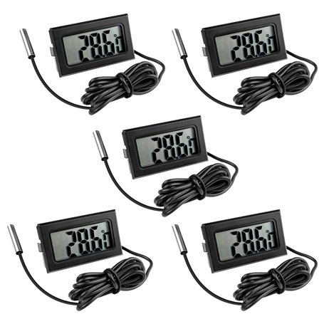 Gvolatee 5 Pièces Thermomètre Frigo Digital