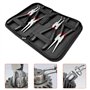 Ceisazira Lot de 4 pince circlips exterieur, pince a circlips interieur avec sac de rangement, pince a clips droites avec Poigné