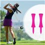 Lot de 100 Tee de Golf en Plastique, Rose Tee Golf Plastique 57mm