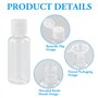 KZNKZN Lot de 20 flacons rechargeables en plastique transparent avec bouchon à rabat - 30 ml - Avec petits entonnoirs et étiquet