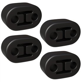 Yeeliv 4 Pièces Support D’Échappement en Caoutchouc Noir, Silent Bloc Échappement, Support D’Échappement 2 Trous pour La Plupart Yeeliv 4 Pièces Support D’Échappement en Caoutchouc Noir