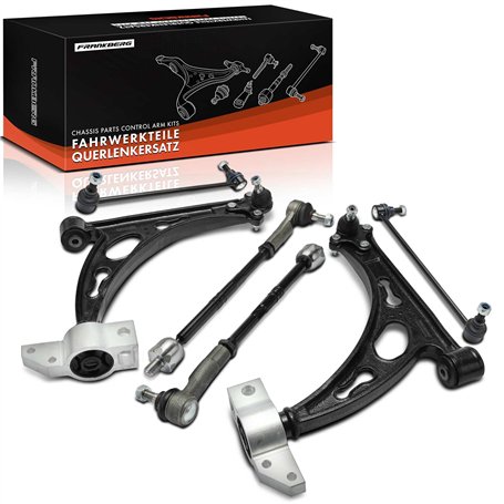 Frankberg 10x Bras de suspension Kit Avant Compatibles avec Golf Plus 5M1 521 Tous Moteurs 2004-2013 A3 8P1 Tous Moteurs 2003-20
