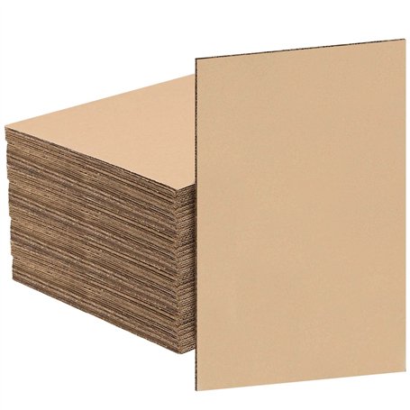 HEIHAK Lot de 100 feuilles de carton ondulé marron 305 x 230 mm d'épaisseur 2 mm Idéal pour expédition