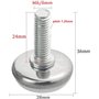 TOVOT 12 Pièces M8 Pied de Meuble Reglable Pieds de Nivellement pour Chaise de Table Pieds de Meubles à visser (2.8×3.6cm)