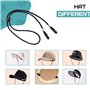 Lot de 6 Clips de Retenue de Chapeau Réglables - Coupe-Vent Attache Casquette Anti-Perte pour Pêche, Randonnée, Camping, Voyages