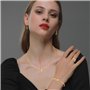 TTPSRY Ensemble de Bijoux pour Femmes Parure Goutte d'Eau avec des Lignes Très Fines Boucles d'Oreilles Collier Bracelet en Form