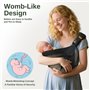 IBOPUXIU LatéRale Porte Bebe, Porte Bebe Hanche Respirante, RéGlable Et Enveloppante Pour Nouveau-néS, Echarpe De Portage Bebe P