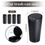 Poubelle de Voiture avec Couvercle：Mini Poubelle Voiture avec 4 Rouleaux de Sacs Poubelle Inclus - Accessoire Voiture Interieur 