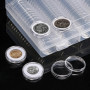 FORYNXHWIN Lot de 100 Capsules de pièces de Monnaie de 30 MM avec 5 Tailles (17/20/25/27/30MM) étui de Porte-Monnaie en Mousse d