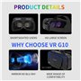 Edinber Lunettes de réalité virtuelle 3D - Montées sur la tête - Compatibles avec les smartphones Android, Windows et iOS de 3,5