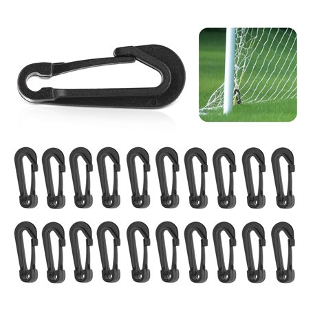 Lot de 20 clips durables en plastique pour filet de football pour une application sûre et facile