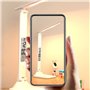 KISUFU Lampe de Bureau LED, 3 Couleurs Contrôle Tactile Portable Pliable chevet Lampe Lecture Protection des Yeux Avec Port USB 