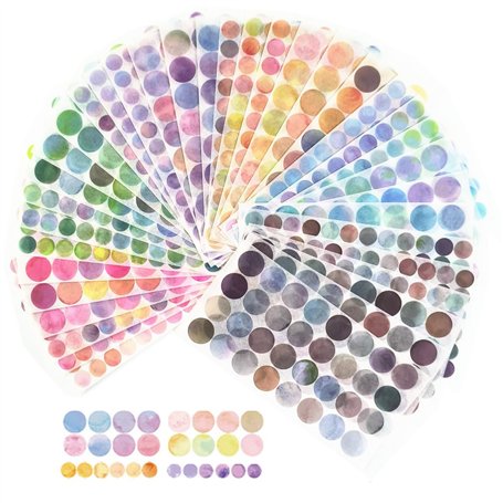 SamHeng 1872 Pièces Coloré Autocollants à Points Ronds