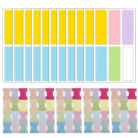 SamHeng 60 Pièces Onglets Mensuels Autocollants d'index et 60 Pièces Autocollants de Codage