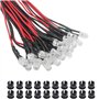KeeYees 20Pcs 5mm DC 3-12V Diode Ampoule LED Câblé + 20Pcs Plastique 5mm LED Lumiere Panneau de Support de Montage (Bleu)