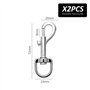 Lot de 2 boucles pivotantes en métal - Mousqueton rotatif - Porte-clés - Mousqueton en métal - Pivotant - Pour collier de chien