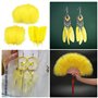 Lot de 300 plumes jaunes, plumes de bricolage, plumes naturelles, décorations de plumes qui peuvent être utilisées pour la fabri