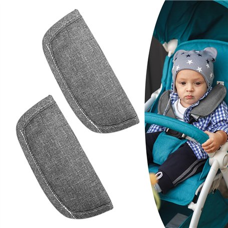 1 paire de coussinets de sangle d'épaule gris