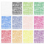 Lot de 12 feuilles d'autocollants en forme de lettres de l'alphabet avec grandes lettres