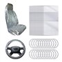 Lot de 50 Protections De Siège De Voiture avec 10 Housses De Volant De Voiture