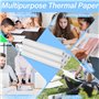5 Rouleaux Papier Thermique à Séchage Rapide A4 pour Imprimante Portable A4, Papier Thermique Blanc, Papier Thermique A4 pour Ph