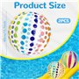 2 Pièces 40cm Rayures colorées Ballon de Plage