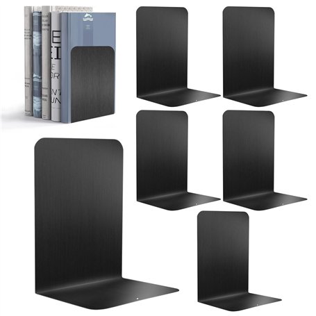 Sprifityy 6 Pièces Serre Livres en Métal