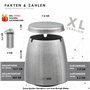 SWISSHOME Grand cendrier XL avec couvercle pour l'intérieur et l'extérieur Avec cendrier de poche – L'original