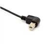 Imprimante Câble d'extension USB 2.0 B Adaptateur mâle à Connexions Femme 90 Degree Socket Right Angled Scanner Cord avec vis Mo