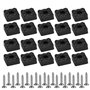 KBNIAN 20 Pcs Pieds en Caoutchouc à Visser Tampon Épais avec Joint Métallique Patin Antidérapant Carré avec Côté de 22mm pour Pi
