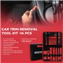 GADLANE 14 Pièces Outil Demontage Garniture Kit Démontage Installation Panneau Autoradio Accessoires Porte Tableau de Bord de Vo
