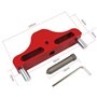 Jauge de marquage Center Finder Line Scriber Center en alliage d'aluminium pour le travail du bois Rouge 95 mm