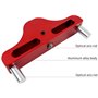 Jauge de marquage Center Finder Line Scriber Center en alliage d'aluminium pour le travail du bois Rouge 95 mm
