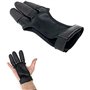 Namvo Archery Glove Three Finger Shooting Hunting Leather Glove Protector Convient pour la Chasse à Long Arc Traditionnel