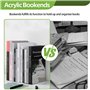 Mozvvco Serre Livres en Acrylique Transparent, Serre-Livres pour Cale Livre Serre Livre Original Chambre à Coucher, bibliothèque