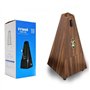 TAMUME Bois-Coloré Antique Cru Pyramide Style Renforcé plastique Metronome 40-208 BPM Tempo Minuteur Musique Intégré Avec Bell e