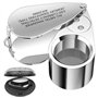 Uootach Loupe Bijoutier 40X Pliable en Métal Avec UV et LED Lumineuses - Facile à Porter Pour l'Artisanat