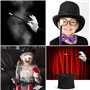 12 Pièce Baguettes de Magicien, Baguettes Magicien Noir, Baguettes Magicien Plastique, Party Wand Jouet, Joke Enfants Magique Pr