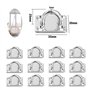 SAIJIAN 12 Pièces Platine Oeil INOX M5 Platine Ancrage INOX 304 Crochet Oeillet Plaque a Oeillet Carré Crochets de Plafond Suppo