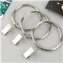 Anneaux Rideaux Metal 40 Pièces Pince à Rideaux Anneaux Rideaux Douche 38mm Clips de Rideau Anneaux Argent pour Tringle à Rideau