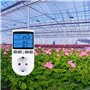 Régulateur de température numérique - 230 V - Avec minuterie et sonde - Interrupteur pour serre, aquarium, germination des semen
