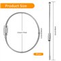WLUOS 50 Pièces 15 cm Porte-Clés en Fil Porte-Clés en Câble Boucle Cable Porte Clé en Fil Acier Inoxydable avec Serrure à Vis po