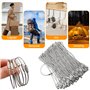 WLUOS 50 Pièces 15 cm Porte-Clés en Fil Porte-Clés en Câble Boucle Cable Porte Clé en Fil Acier Inoxydable avec Serrure à Vis po