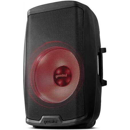 Gemini Sound AS-2115Bt-Lt – Enceinte de sonorisation active DJ Bluetooth de 2000W avec woofer 15”
